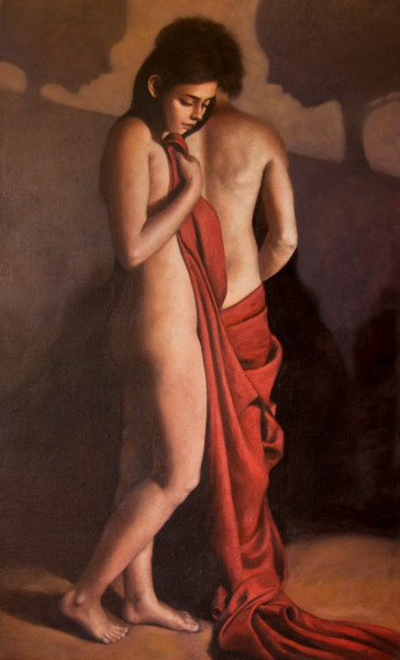 Malerei mit dem Titel "INSIEME" von Andrea Esposito, Original-Kunstwerk, Öl