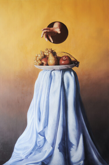 Painting titled "FA CHE IL CIBO SIA…" by Andrea Esposito, Original Artwork, Oil