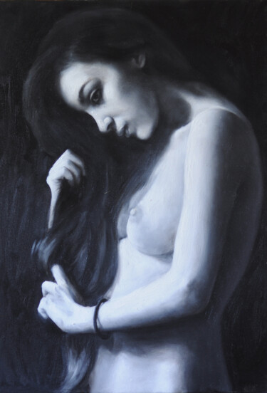 Malerei mit dem Titel "NINFA" von Andrea Esposito, Original-Kunstwerk, Öl