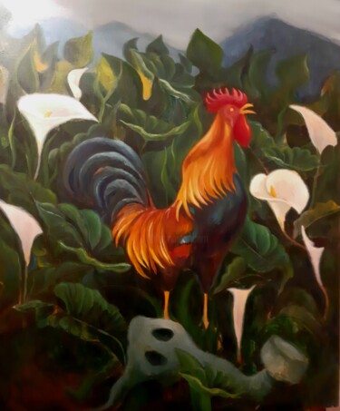 Painting titled "El despertador" by Andrea Gedl, Original Artwork, Oil