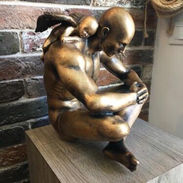 Sculptuur getiteld "BABY ANGEL (BRONZE…" door Andrea Giorgi, Origineel Kunstwerk, Bronzen