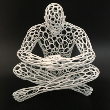 Escultura titulada "THINKER (white)" por Andrea Giorgi, Obra de arte original, Plástico