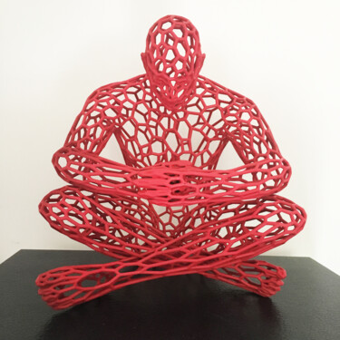 Skulptur mit dem Titel "THINKER (red)" von Andrea Giorgi, Original-Kunstwerk, Kunststoff