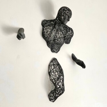 Sculpture titled "WARRIOR grey 1/5" by Andrea Giorgi, Original Artwork, Plastic