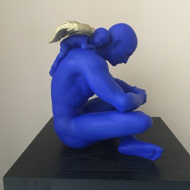 Skulptur mit dem Titel "BABYANGEL (3/25)" von Andrea Giorgi, Original-Kunstwerk, Kunststoff