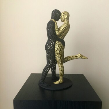 Sculpture titled "PASSION (black gold)" by Andrea Giorgi, Original Artwork, Plastic