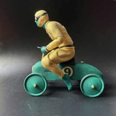 Sculpture titled "FAST & FURIOS GREEN…" by Andrea Giorgi, Original Artwork, Plastic