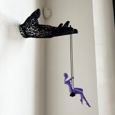 Skulptur mit dem Titel "FREEDOM (lilla)" von Andrea Giorgi, Original-Kunstwerk, Kunststoff