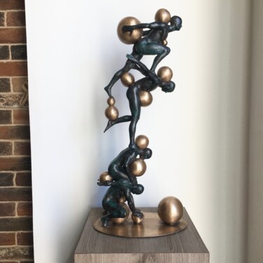 Sculpture titled "EQUILIBRIO INSTABIL…" by Andrea Giorgi, Original Artwork, Bronze