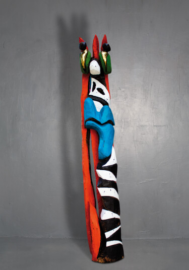 Sculpture intitulée "BJARNE" par Andrea Halm, Œuvre d'art originale, Bois