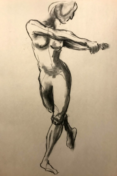 Drawing titled "Figure 9" by Andrea Kotnik, Original Artwork, Charcoal