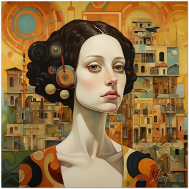 Arte digitale intitolato "Donna Di Città" da Andrea La Martina (NEXA ART), Opera d'arte originale, Collage digitale Montato…