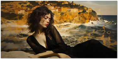 Arts numériques intitulée "La Sirena Del Borgo" par Andrea La Martina (NEXA ART), Œuvre d'art originale, Collage numérique M…