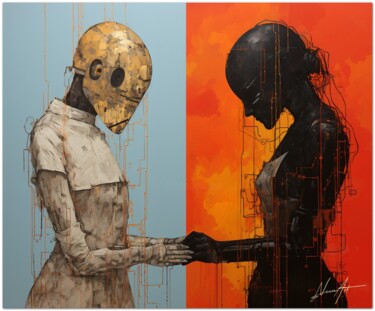 Arte digital titulada "Il Muro È Caduto" por Andrea La Martina (NEXA ART), Obra de arte original, Collages digitales Montado…