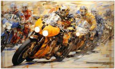 Digitale Kunst mit dem Titel "Corsa Adrenalinica" von Andrea La Martina (NEXA ART), Original-Kunstwerk, Digitale Collage Auf…