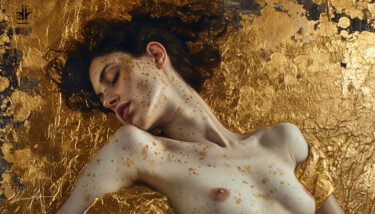 Цифровое искусство под названием "Quietudine in Oro" - Andrea La Martina (NEXA ART), Подлинное произведение искусства, Цифро…