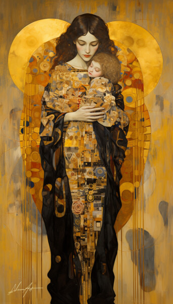 Arte digitale intitolato "Coccola Materna" da Andrea La Martina (NEXA ART), Opera d'arte originale, Collage digitale