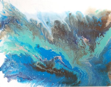 Peinture intitulée "Vu d'en eau" par Andrea Luna (Lunarte), Œuvre d'art originale, Acrylique