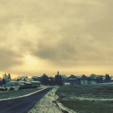 Fotografía titulada "Dorf im Winter" por Andrea Meister, Obra de arte original, Fotografía digital