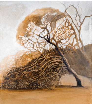Peinture intitulée "trittico pineta  de…" par Andrea Sargeant, Œuvre d'art originale, Aquarelle Monté sur Panneau de bois