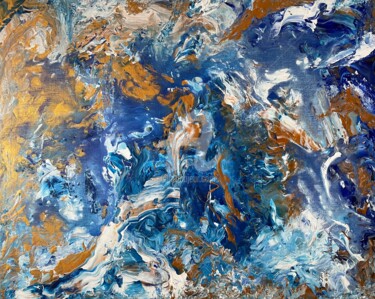 Картина под названием "GIANTS OF THE SEA" - Andrea Schiavetta, Подлинное произведение искусства, Акрил Установлен на Деревян…