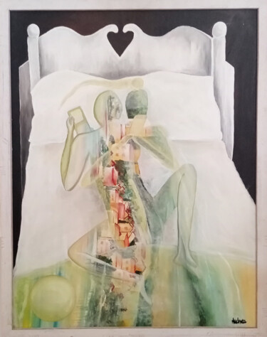 Painting titled "Modern love" by Andrea Stanic, Original Artwork, Oil