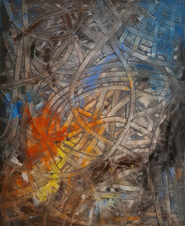 Malerei mit dem Titel "Multidimension" von Andrea Stanic, Original-Kunstwerk, Öl