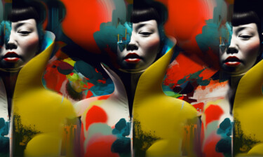 Digitale Kunst mit dem Titel "Past - Present - Fu…" von Andrea Tscherbner, Original-Kunstwerk, KI-generiertes Bild