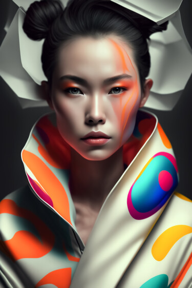Arts numériques intitulée "Colorful Girls - No…" par Andrea Tscherbner, Œuvre d'art originale, Image générée par l'IA