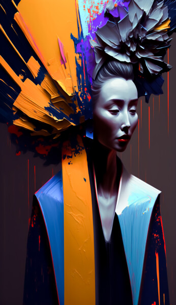 Arts numériques intitulée "past beauty" par Andrea Tscherbner, Œuvre d'art originale, Image générée par l'IA