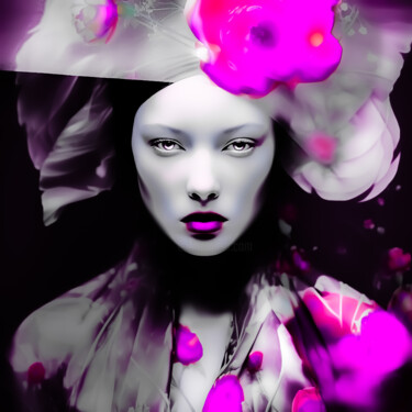 Цифровое искусство под названием "Purple Love" - Andrea Tscherbner, Подлинное произведение искусства, 2D Цифровая Работа