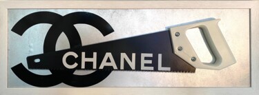 Sculpture titled "Saw Chanel" by Andrea Van Der Hoeven, Original Artwork, Acrylic Mounted on Wood Panel