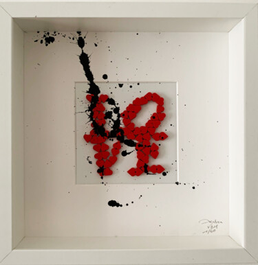 Painting titled "Love my Stain" by Andrea Van Der Hoeven, Original Artwork, Acrylic Mounted on Wood Stretcher frame