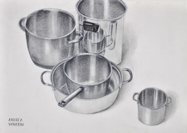 Drawing titled "FROM DEVIL'S FACTOR…" by Andrea Vandoni, Original Artwork, Graphite Mounted on Cardboard