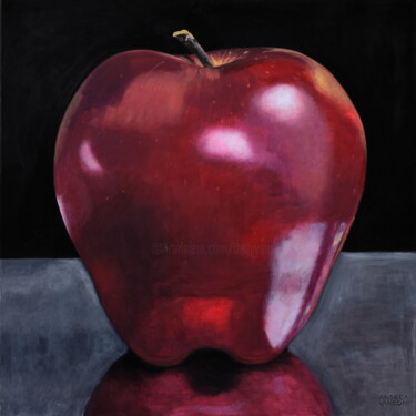 Painting titled "BIG APPLE" by Andrea Vandoni, Original Artwork, Acrylic Mounted on Wood Stretcher frame