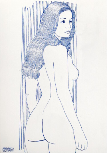 Zeichnungen mit dem Titel "Studio 87" von Andrea Vandoni, Original-Kunstwerk, Tinte