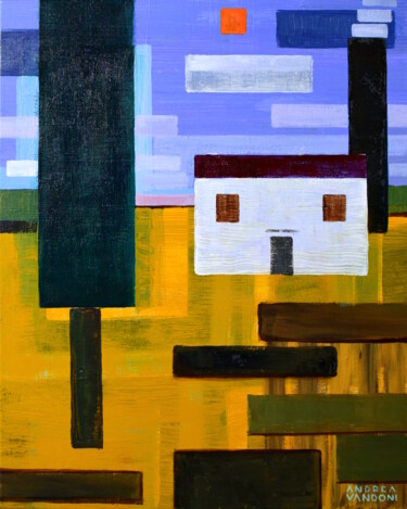 Painting titled "Rectangulism" by Andrea Vandoni, Original Artwork, Acrylic Mounted on Wood Stretcher frame