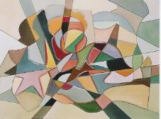 Painting titled "abstrato" by Andréa Queirós, Original Artwork