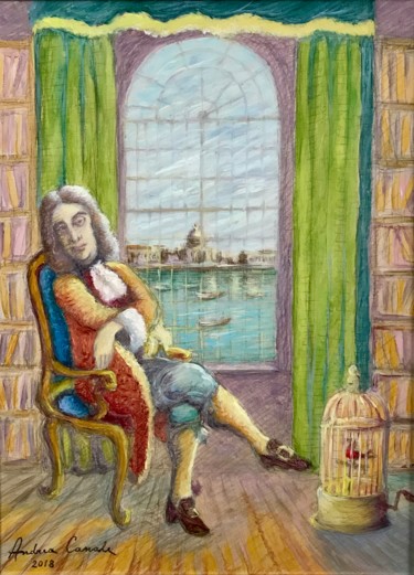 Pittura intitolato "Il Signor Pococuran…" da Andrea Canale, Opera d'arte originale, Olio