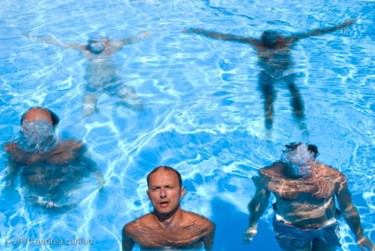 Fotografia intitolato "autoscatto bagnato" da Andrea Carlino, Opera d'arte originale