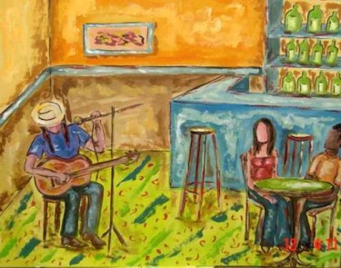 Pintura intitulada "Show no Pub / Show…" por Andréa Dórea, Obras de arte originais