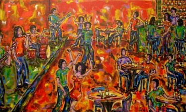 Pintura intitulada "Show da Banda / Ban…" por Andréa Dórea, Obras de arte originais