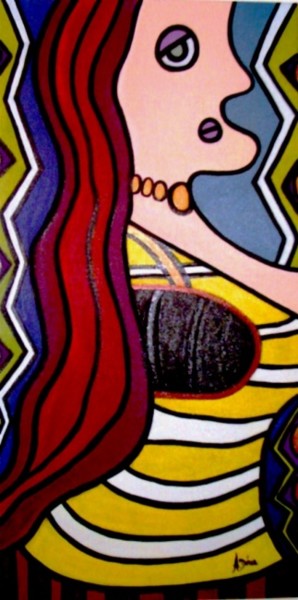 Painting titled "FEMININA/ FEMININE" by Andréa Dórea, Original Artwork