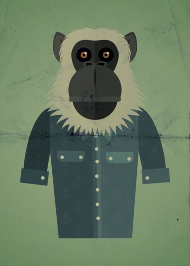 Arte digitale intitolato "monkey style #03" da Andrea Pisano, Opera d'arte originale, Lavoro digitale 2D