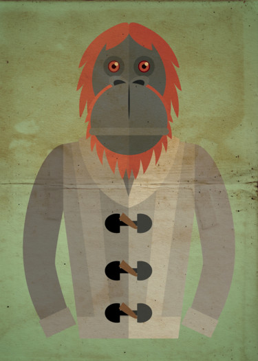 Arte digital titulada "monkey style #04" por Andrea Pisano, Obra de arte original, Trabajo Digital 2D