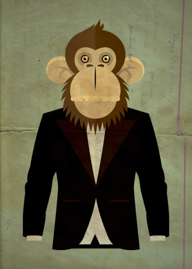 Arts numériques intitulée "monkey style #05" par Andrea Pisano, Œuvre d'art originale, Travail numérique 2D