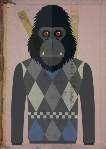 Arts numériques intitulée "monkey style #06" par Andrea Pisano, Œuvre d'art originale, Travail numérique 2D