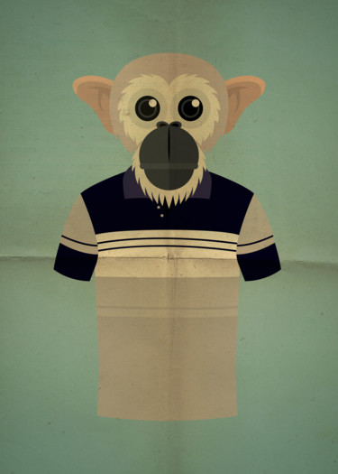 Digitale Kunst mit dem Titel "monkey style #07" von Andrea Pisano, Original-Kunstwerk, 2D digitale Arbeit