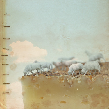 Grafika cyfrowa / sztuka generowana cyfrowo zatytułowany „landscape (sheeps o…” autorstwa Andrea Pisano, Oryginalna praca, M…