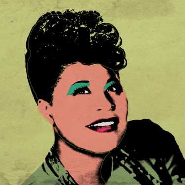 Digital Arts titled "Ella Fitzgerald" by Andrea Pisano, Original Artwork, Digital Painting